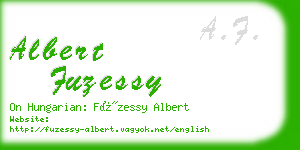 albert fuzessy business card